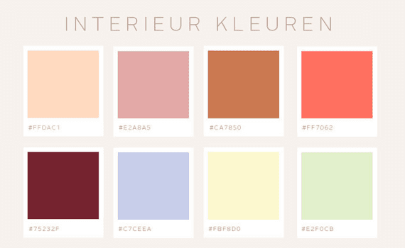Romantische kleurenpalet 