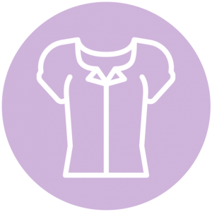 Cirkel met getekende shirt erin