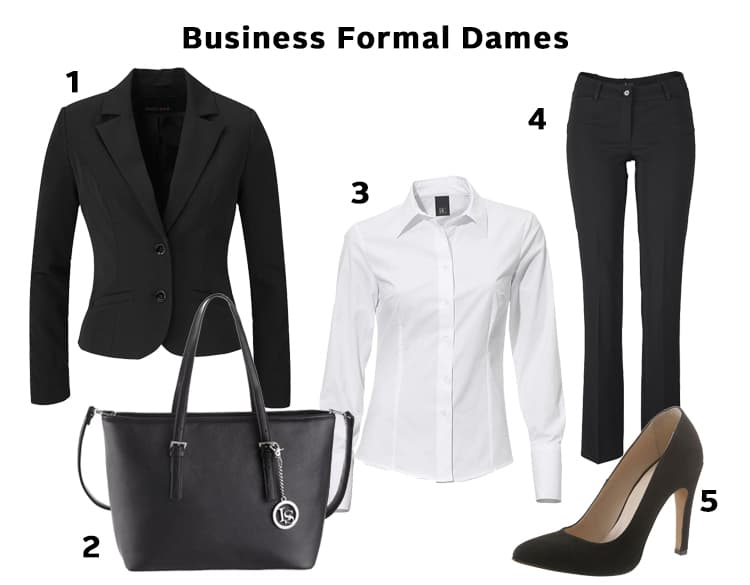 Voorbeeld wat je aan kunt trekken vrouw business formal