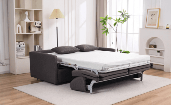 Slaapbank met een matras erop