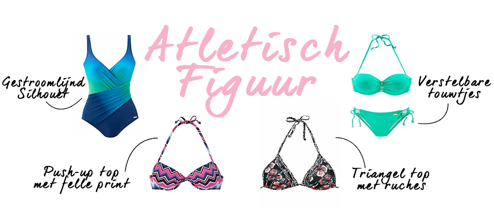 Voorbeelden bikini's atletisch figuur