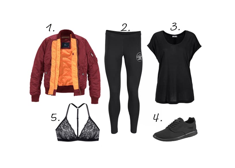 Alle onderdelen voor een comfortabele outfit met een legging