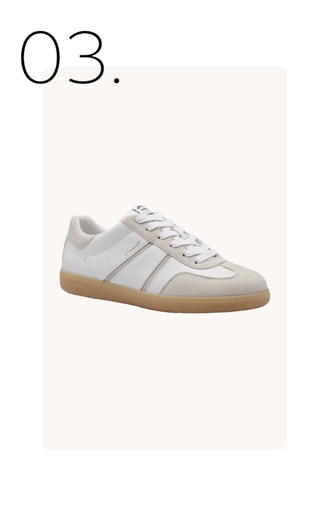Witte smalle sneakers
