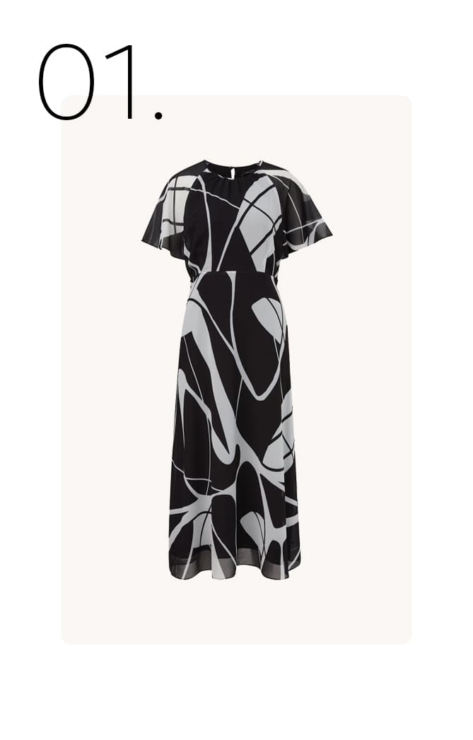 Chiffon jurk 