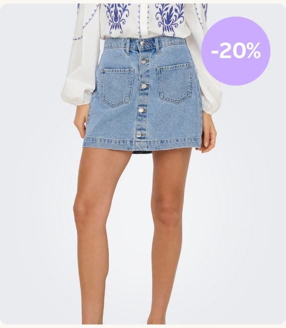 Korting op denim rokken