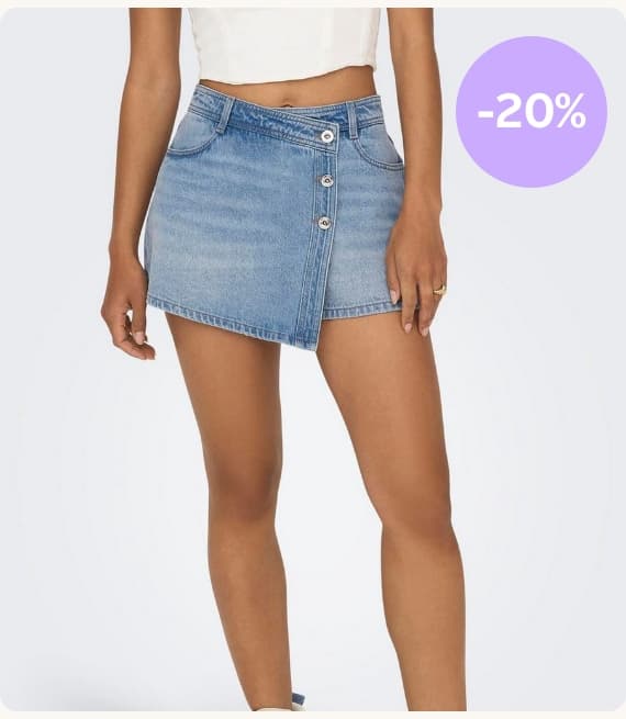 Korting op denim shorts