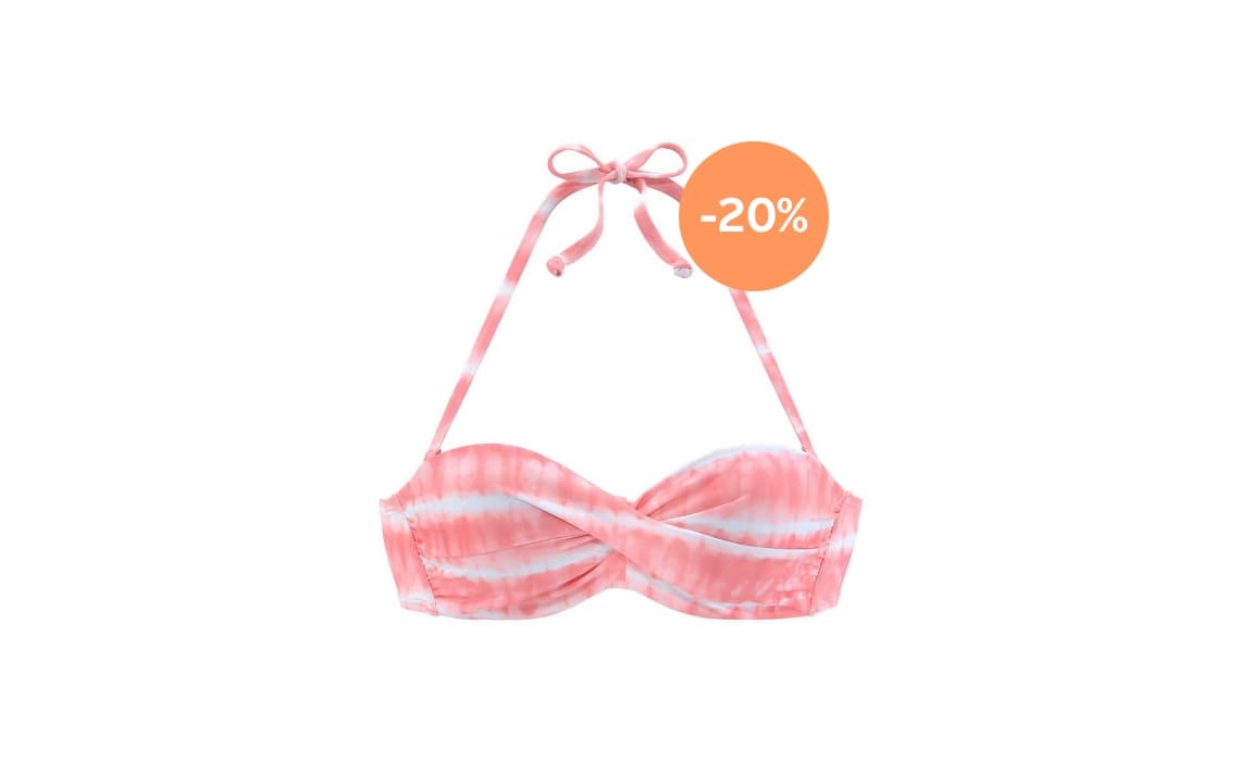 Bikinitop met batikprint