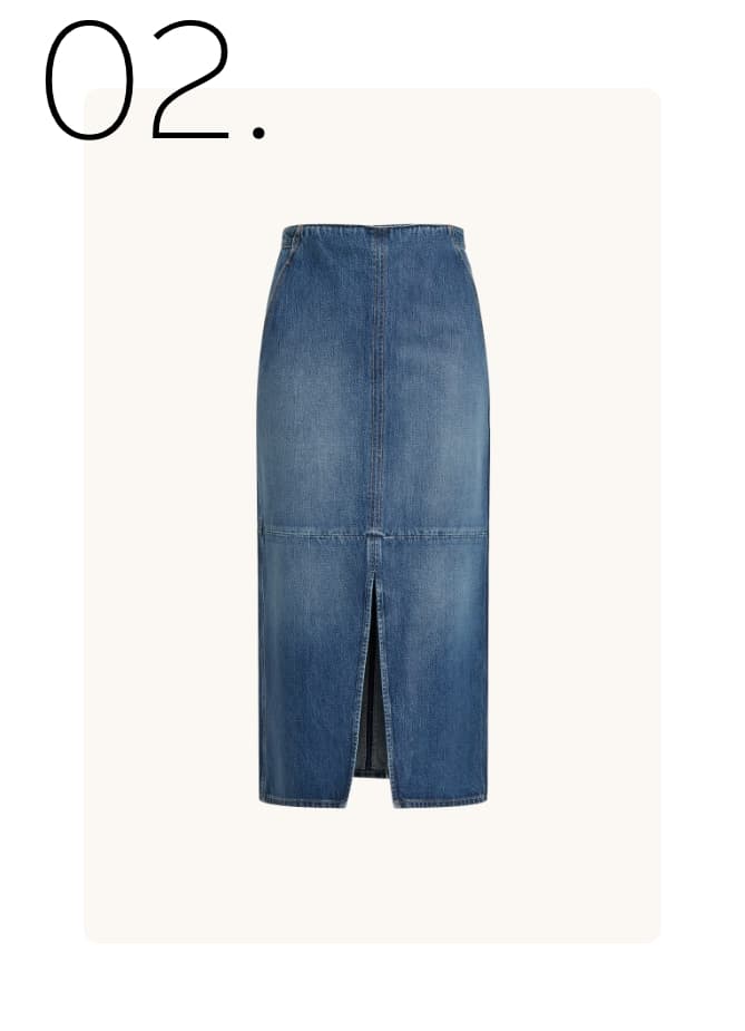 Denim kokerrok 