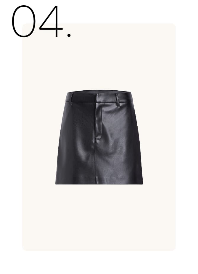 faux leather minirok