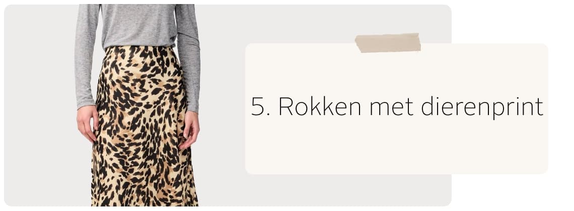 Rokken met dierenprint 