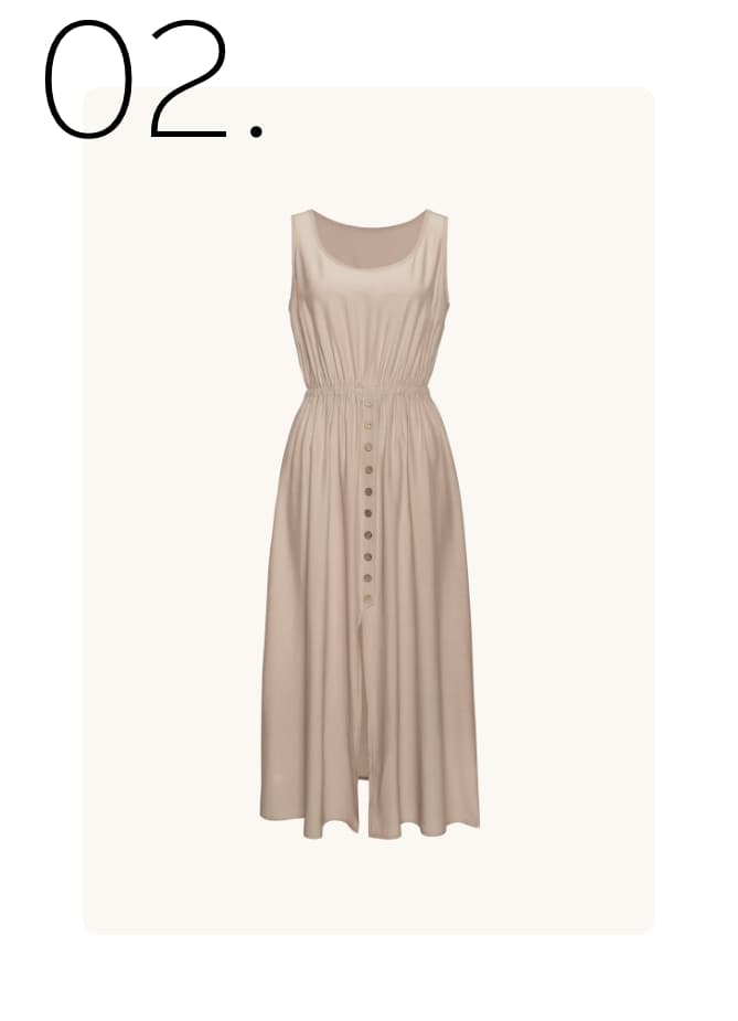 beige jurk 