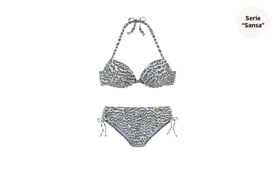 Lascana bikini met Push-up en hogere taille