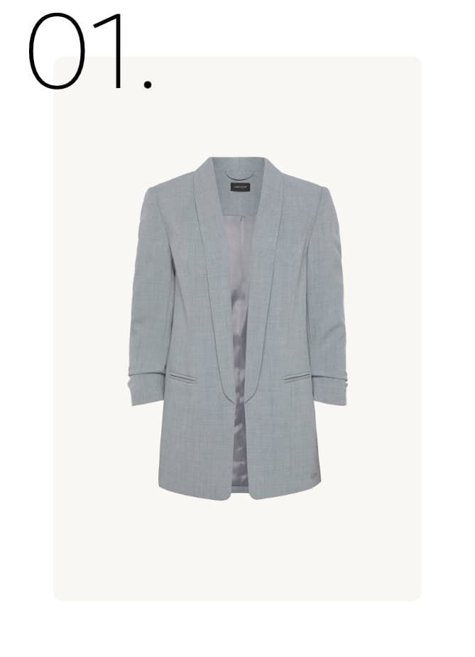 01. – Grijze blazer