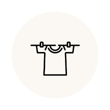 Sportkleding aan de waslijn 