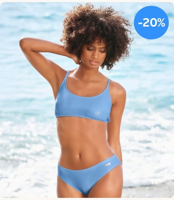 Stapelkorting op bikini's