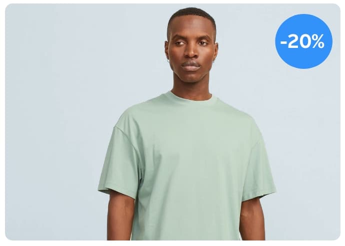 Stapelkorting op heren basic shirts onder 20 euro