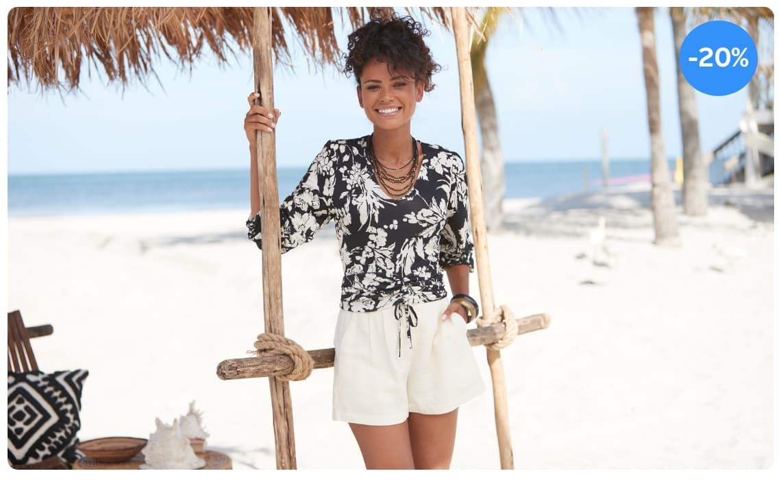 Lascana Geweven short