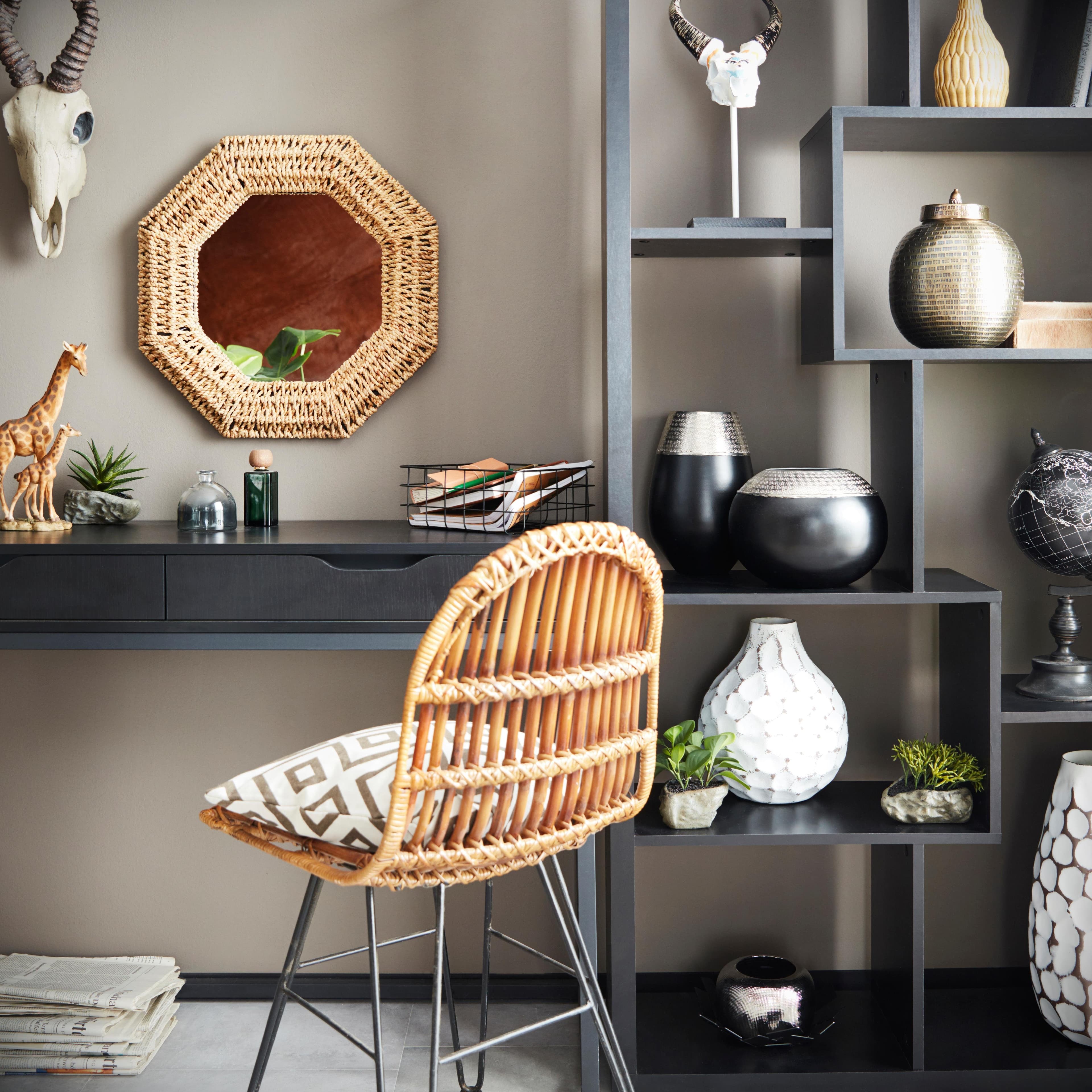 Kast met dieren schedels en figuren