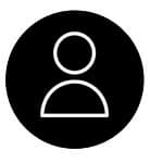 Cirkel met getekend poppetje eirn