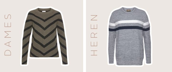 Voorbeeld gebreide truien mannen en vrouwen