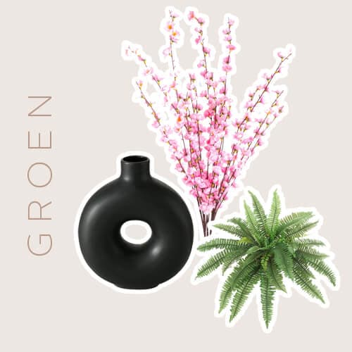 Voorbeelden van groen voor op een vensterbank