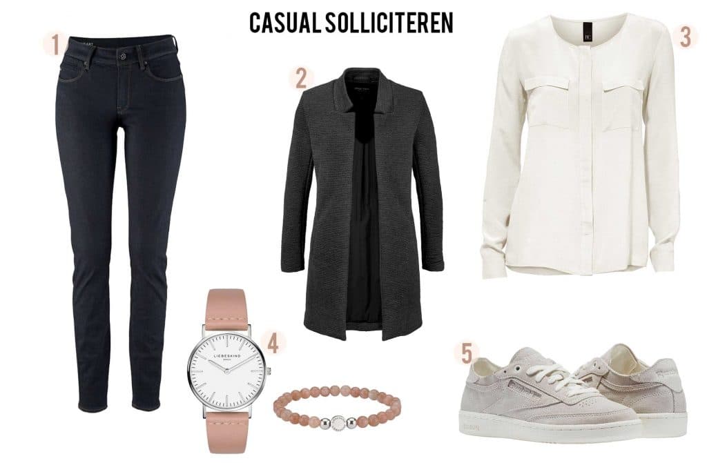 Voorbeeld geschikte outfit voor een casual sollicitatie dames