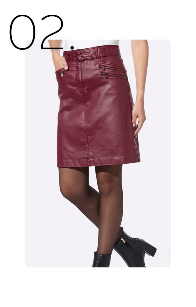 a-lijn rok leatherlook