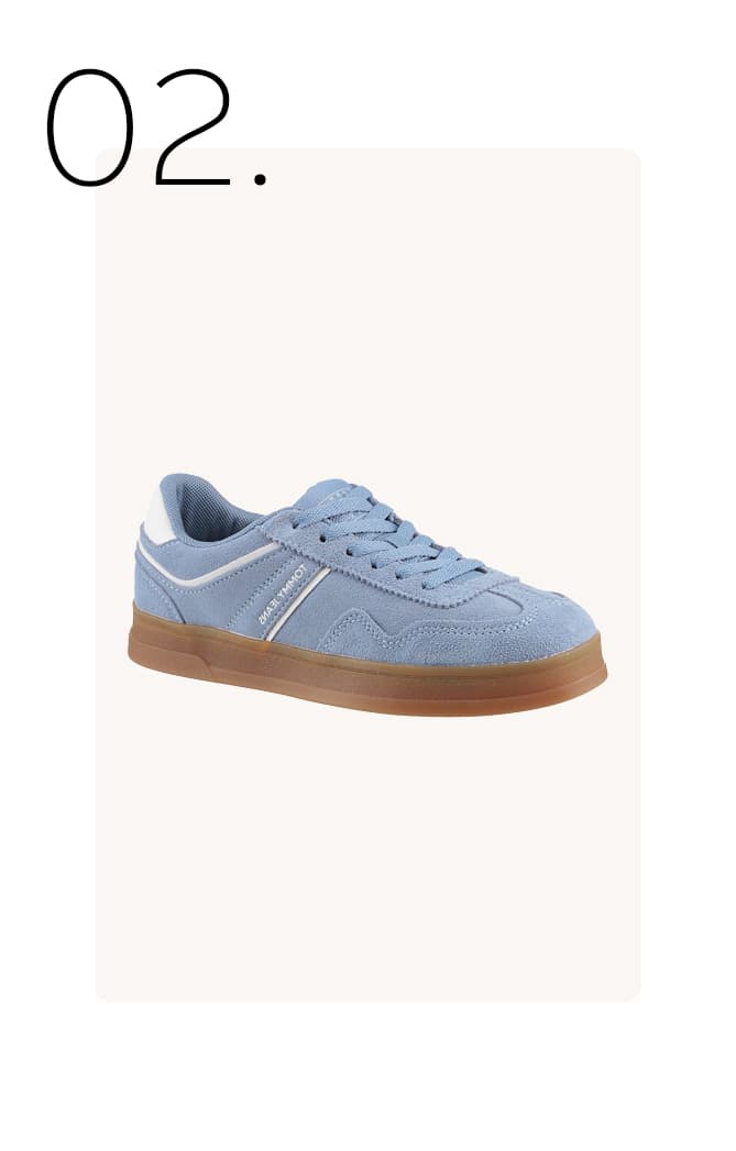 Pastelblauwe sneakers