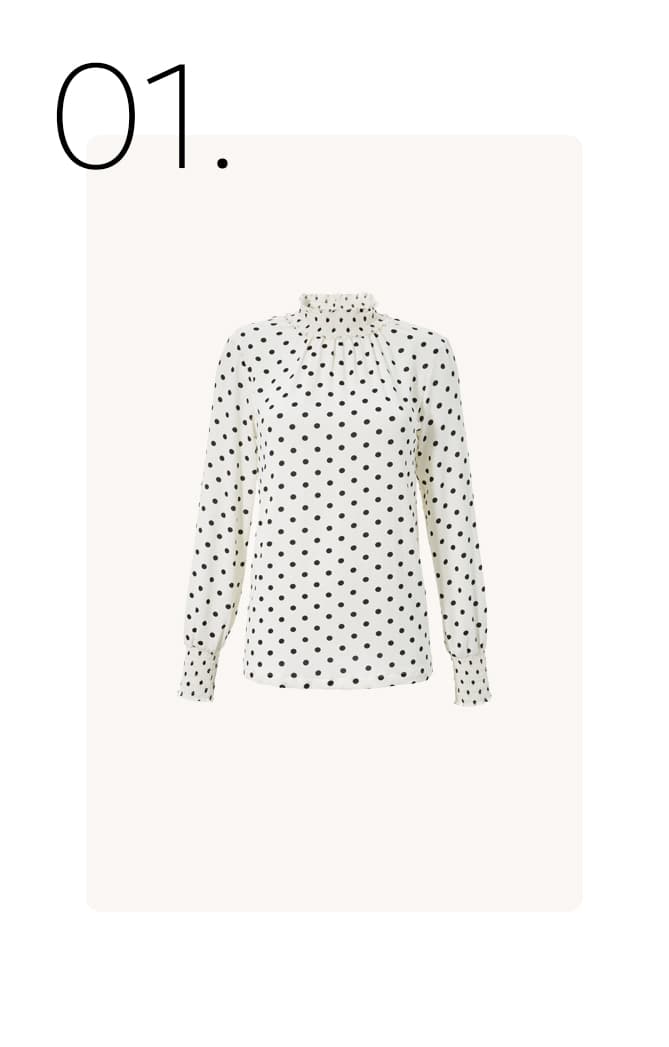 Shirt met stippen