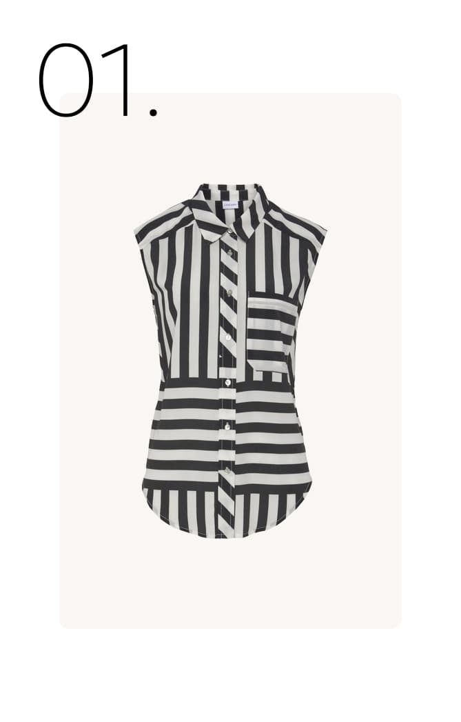 Blouse met gestreepte print