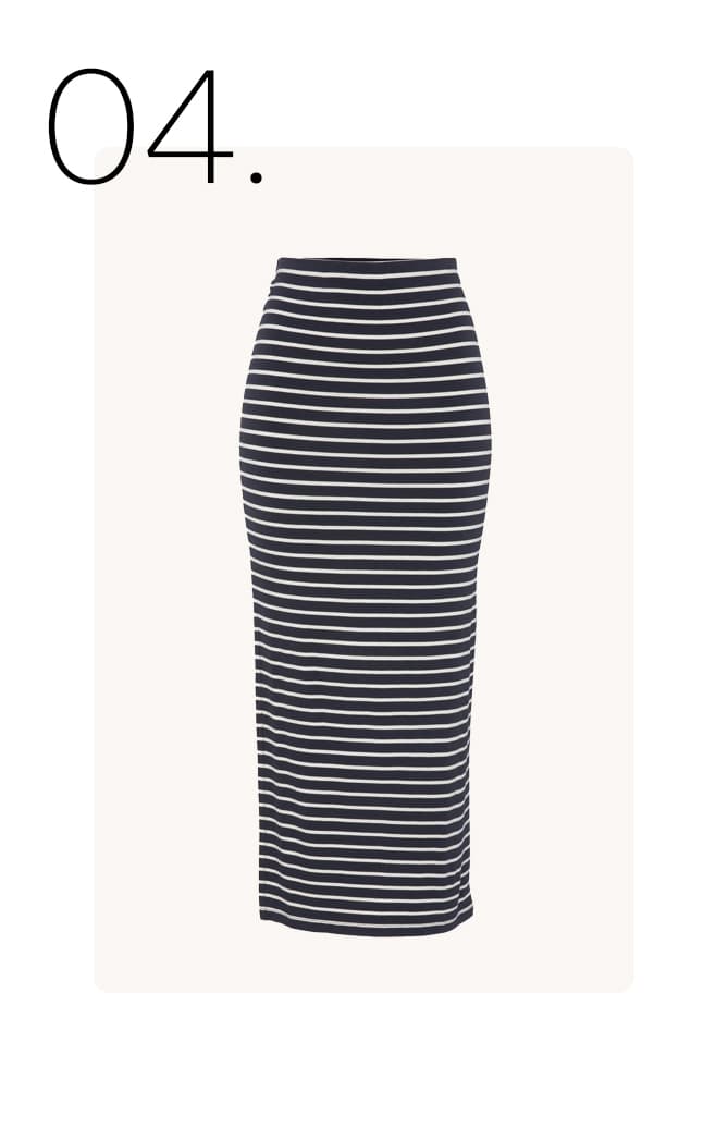 Rok met gestreepte print