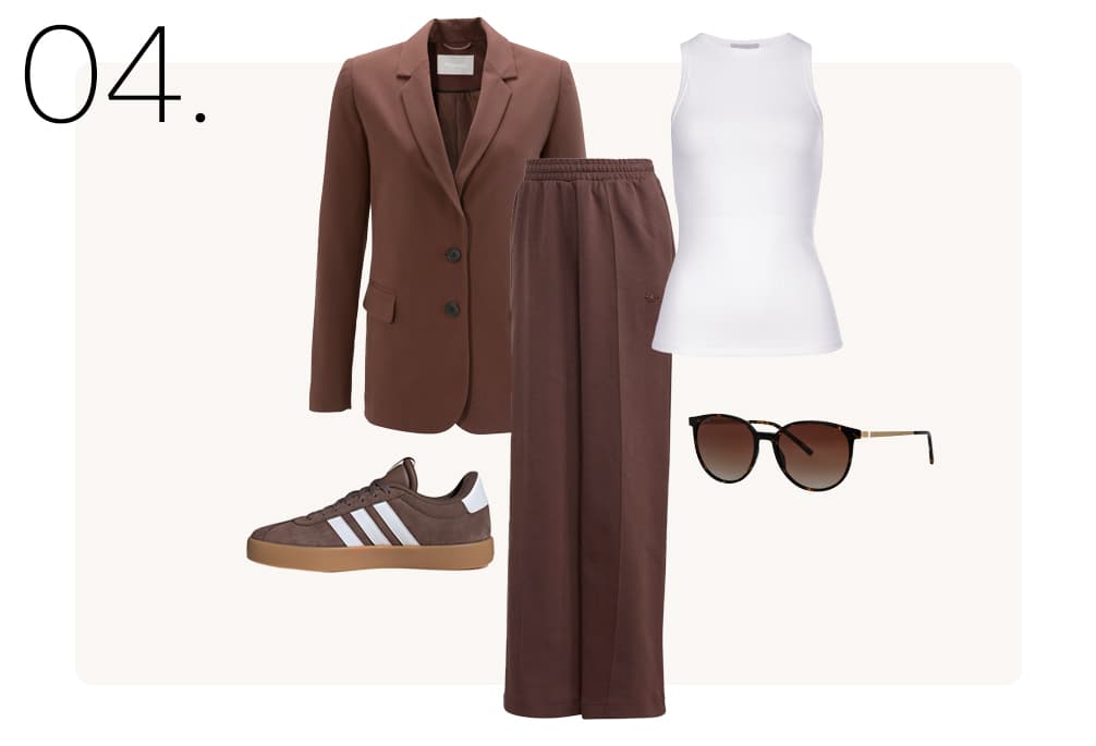 Outfitinspiratie met bruine sneakers 4