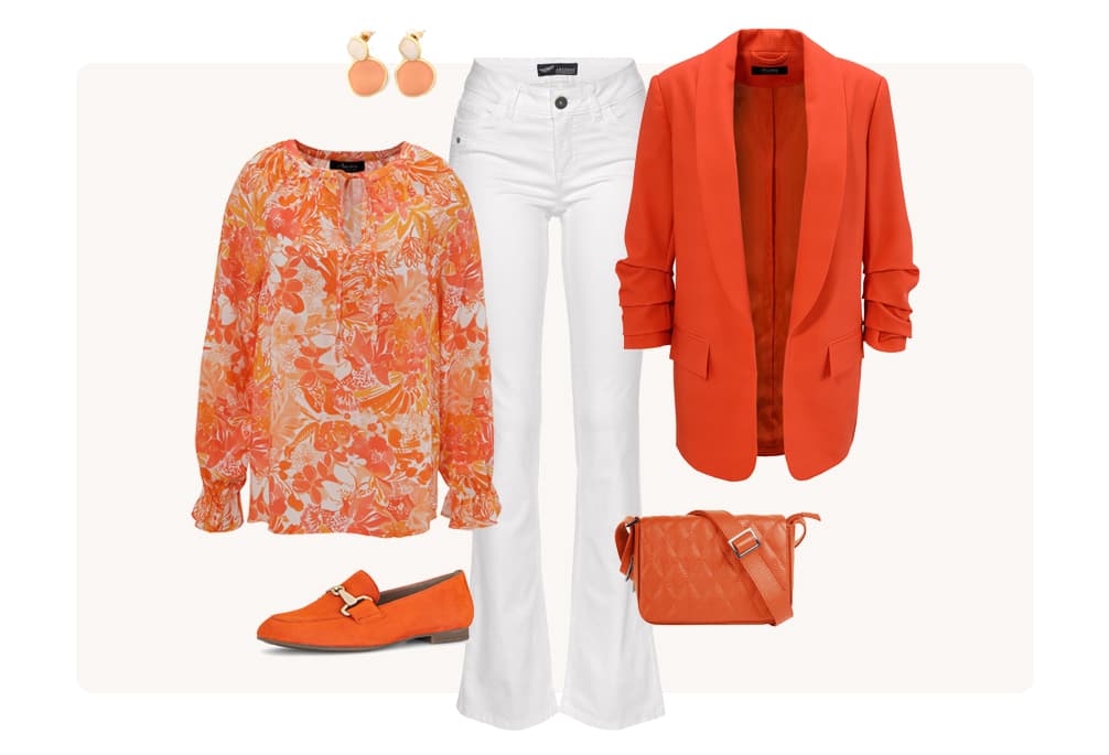 Oranje shop the look voor dames