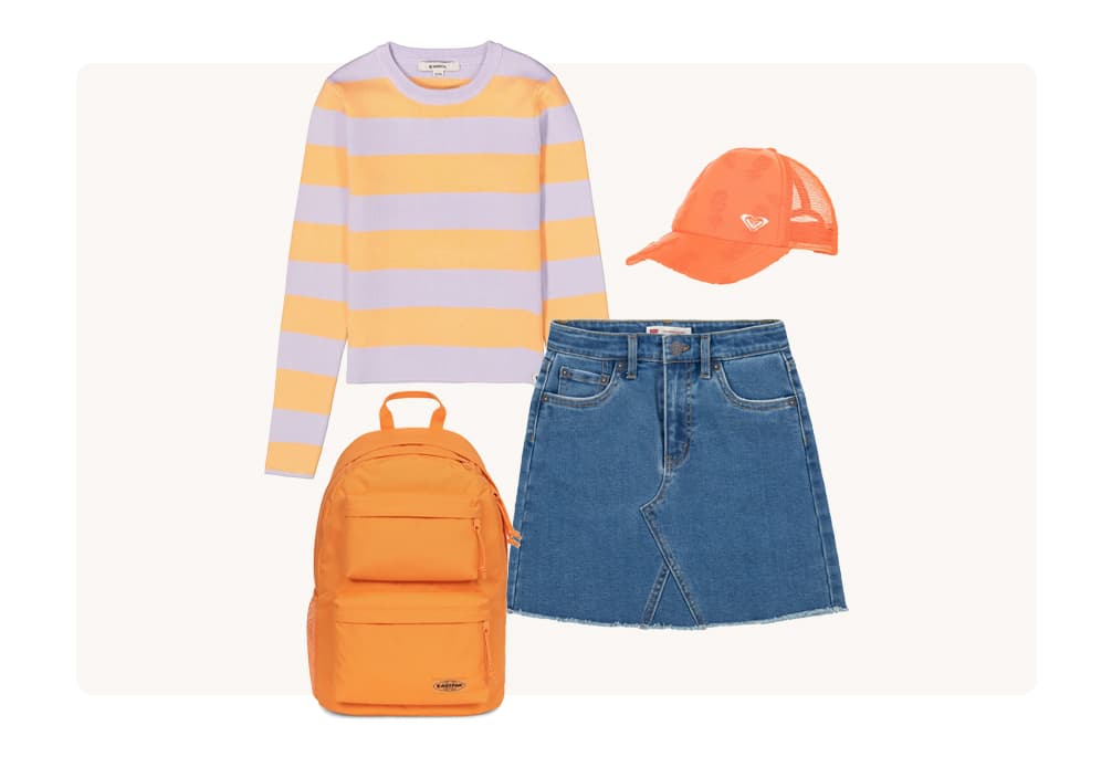 Oranje shop the look voor meisjes