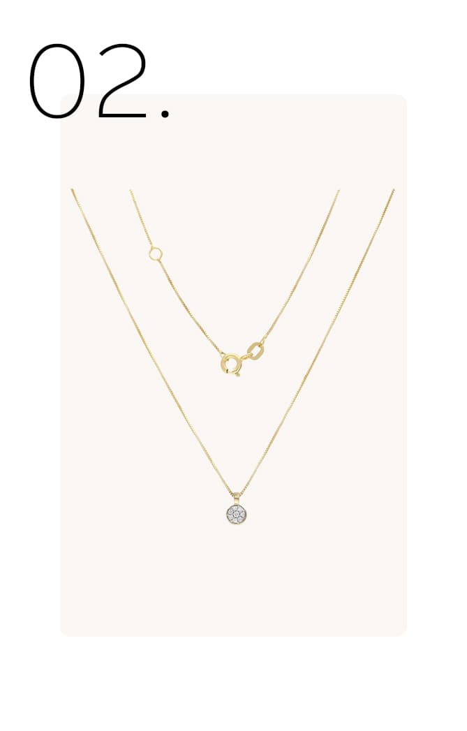 Gouden ketting met diamanten hangertje