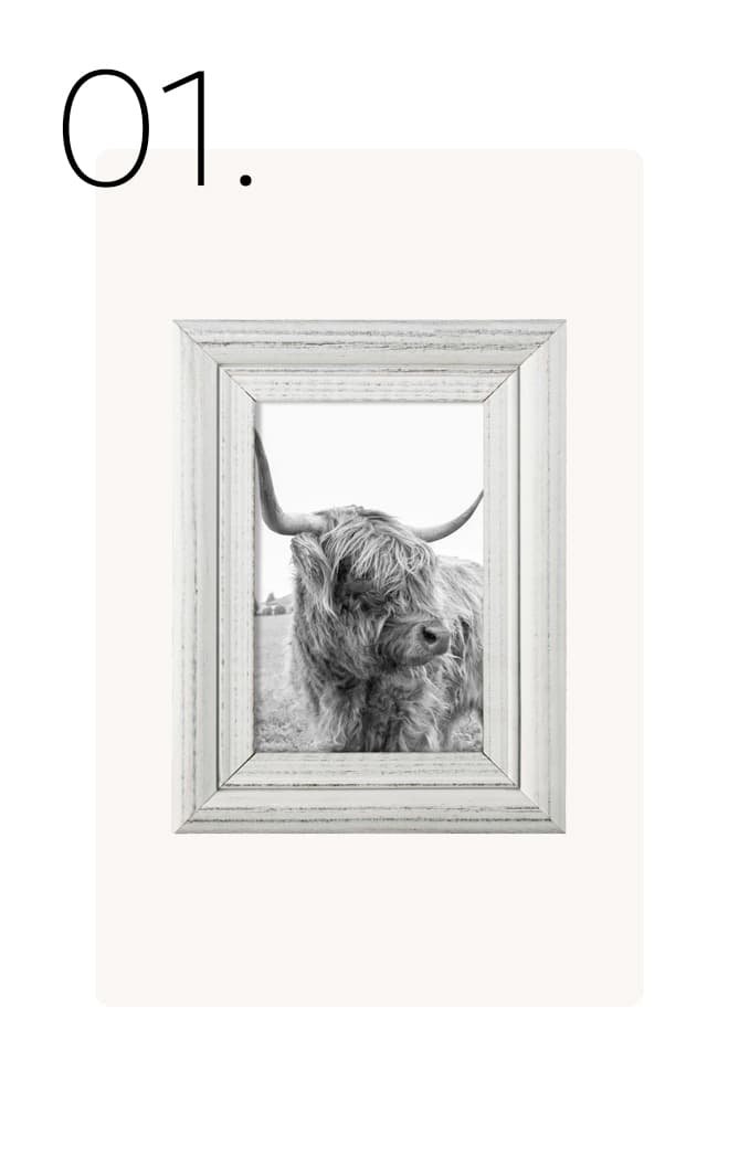 Witte fotolijst