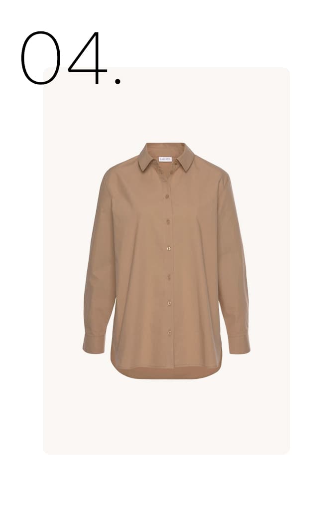Bruine overhemdblouse