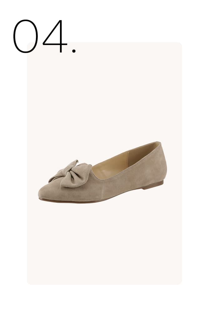 Bruine ballerina met strik