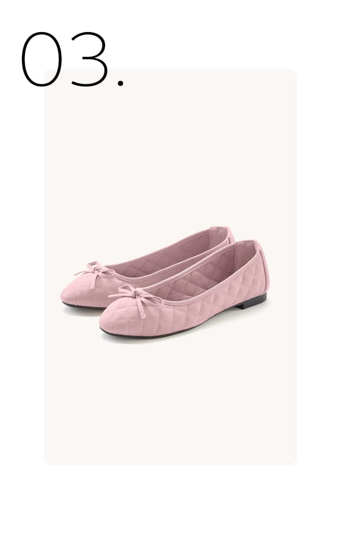 Roze ballerina's met strik