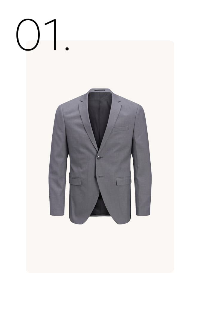 Grijze heren blazer