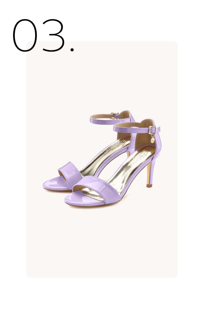 Hoge paarse pumps