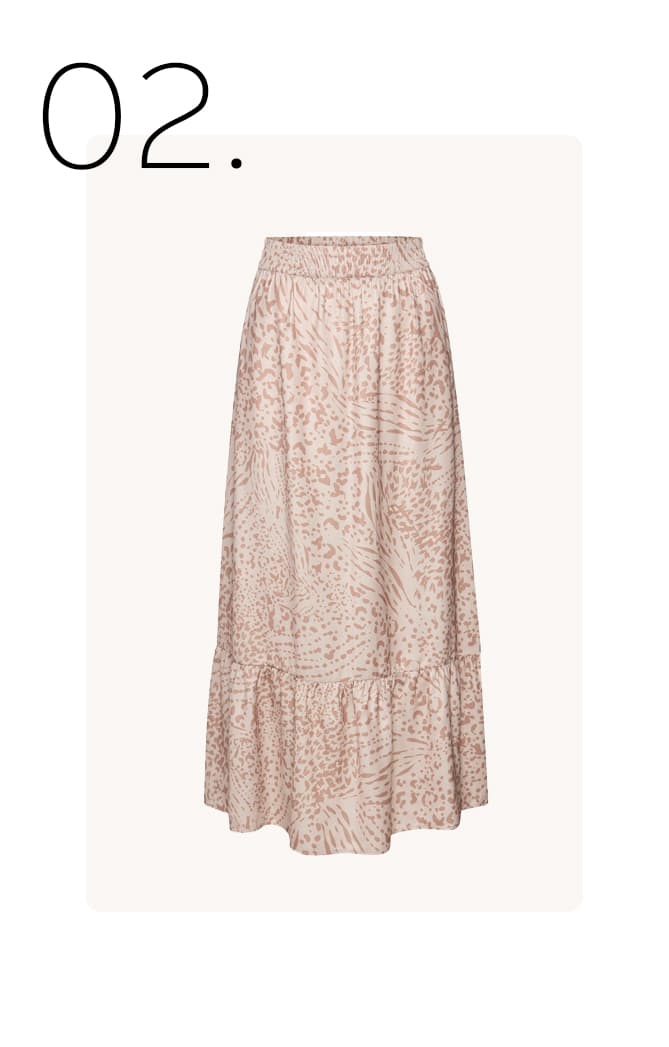 Zwierige rok met print