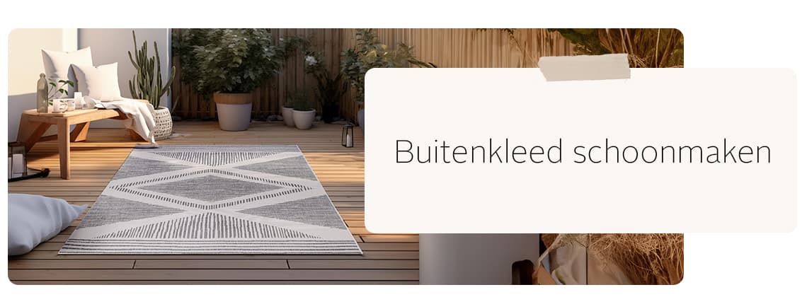 Buitenkleed schoonmaken