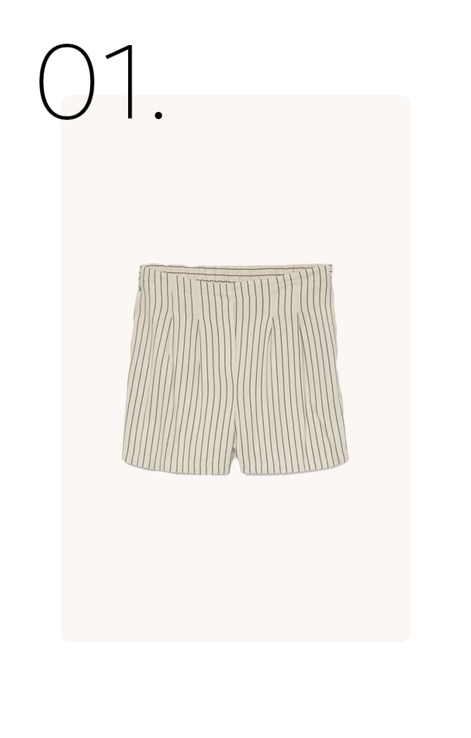 Gestreepte shorts