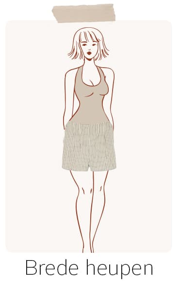 Illustratie - vrouw met brede heupen