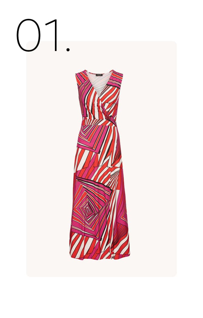 Maxi-jurk met v-hals