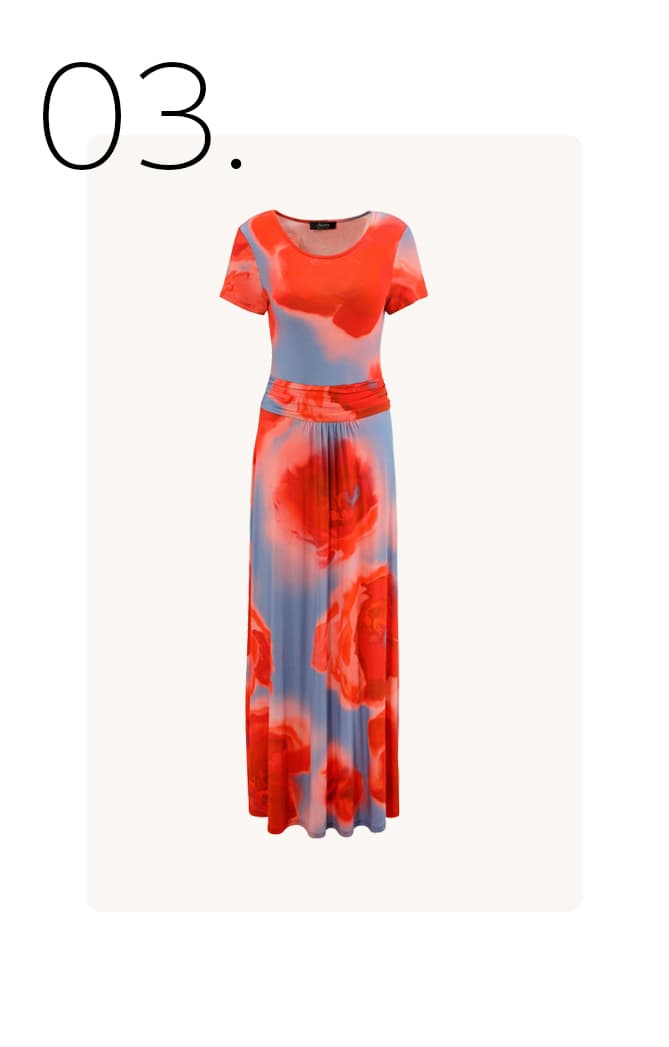 Maxi-jurk met plooien