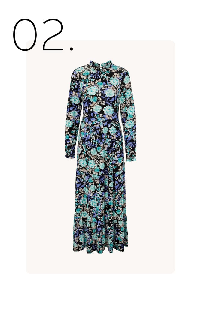 Maxi-jurk met rozenprint