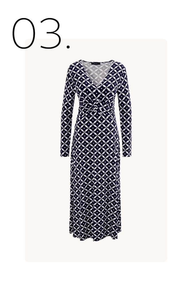 Midi-jurk met grafische print
