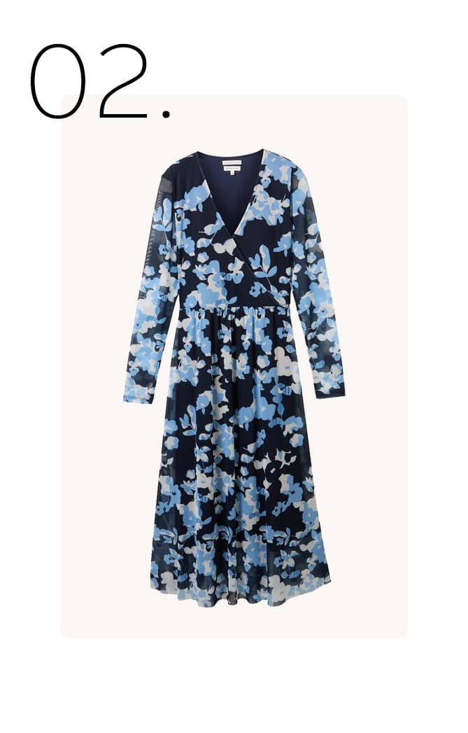 Midi-jurk met bloempatroon